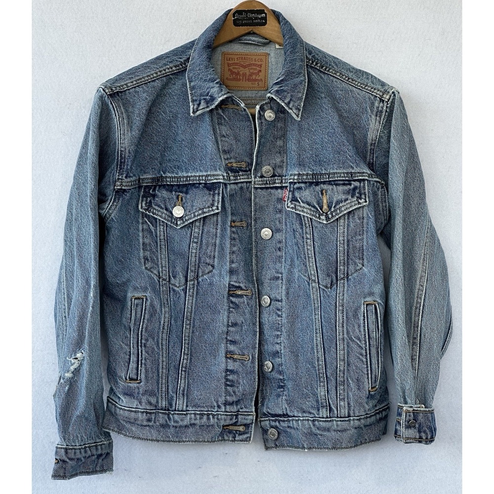Levi's Denim Jean Americana Jacket Women's Small Retro Distressed Timeless